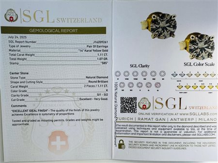 ORECCHINI IN ORO 1,07 GR -  ER50702