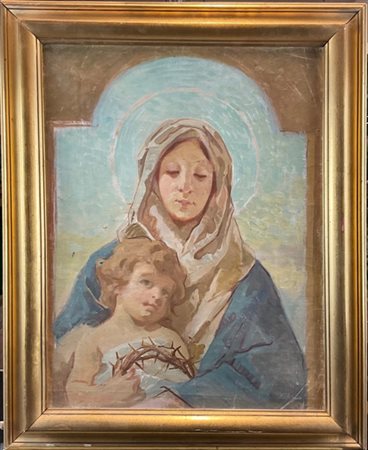 Ignoto del secolo XX

"Madonna con Bambino" 
olio su tela (cm 63x48)
in cornice
