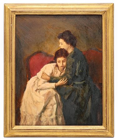 Gian Pietro Restellini "Prime ansie" 1962
olio su compensato (cm 30x24)
firmato