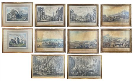 Lotto composto da due incisioni di Cristoforo Dall'Acqua dalla serie "Composizi