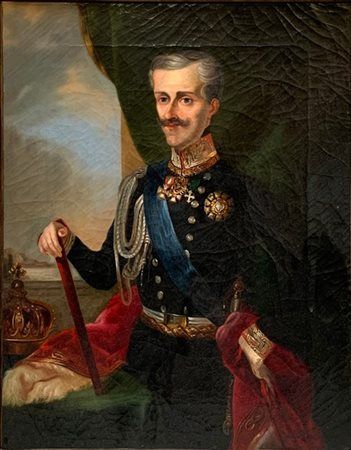Maestro piemontese dell'inizio del secolo XIX "Carlo Alberto di Savoia con vaie