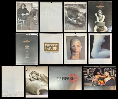 Lotto composto da cinque calendari Pirelli di annate differenti ed un calendari