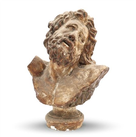 Ignoto 
Busto del Laocoonte in gesso patinato (h cm 52) (difetti e piccole manc
