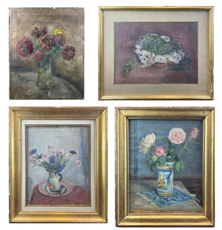 Donato Frisia Lotto composto da quattro "Composizioni"
oli su tela di diverse mi