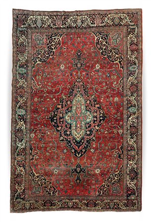 Tappeto Ferahkan Sarouk, Persia, inizio secolo XX. Decoro con grande medaglione