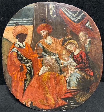 Scuola veneto-cretese della fine del secolo XVII

"Adorazione dei Magi"
olio su