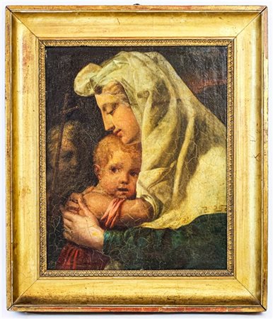 Ignoto del secolo XIX

"Madonna con Bambino e San Giovannino" 
olio su tela (cm
