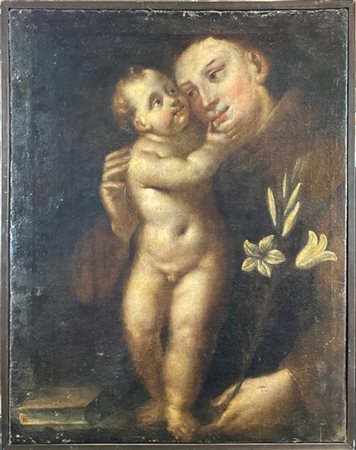Scuola lombarda del secolo XVII

"Sant'Antonio da Padova col Bambino"
olio su t