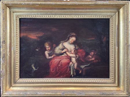 Scuola del secolo XX

"La Carità"
olio su tavola (cm 35x45)
in cornice in legno