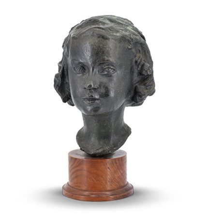 Rodolfo Castagnino "Mirella" 
scultura in bronzo su base in legno (cm tot 30) 
r