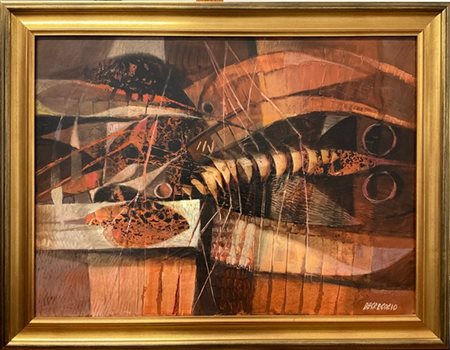 Giuseppe De Gregorio "La tana dei gamberi" 
olio su tela (cm 60x80)
firmato in b