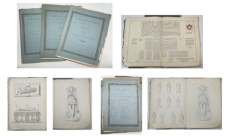 Lotto di diciotto fascicoli inerenti i duchi di Savoia con numerose tavole in b