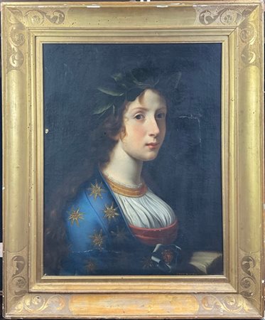 Da Carlo Dolci, "La Poesia", 
olio su tela (cm 56x44), in cornice antica (difet