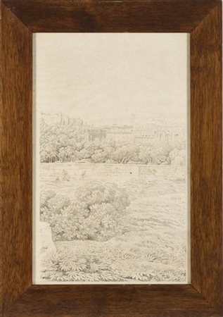 Maestro della prima metà del secolo XIX

"Scorcio romano con figure con veduta