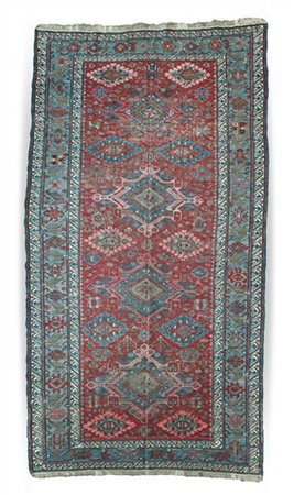 Tappeto Sumak, Caucaso, inizio secolo XX. Decoro con quattro medaglioni romboid