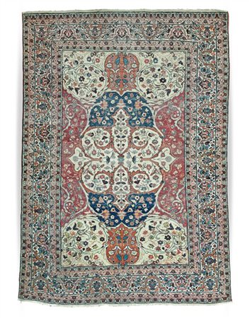 Tappeto Ferahkan Sarouk, Persia, secolo XX. Decoro con riserve e volute fiorite