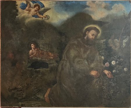 Scuola del secolo XVII

"San Francesco d'Assisi e il miracolo delle rose"
olio