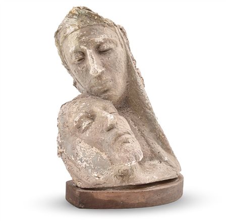 Antonio Cappelletti "Frammento" 
scultura in gesso dipinto su base in legno (cm