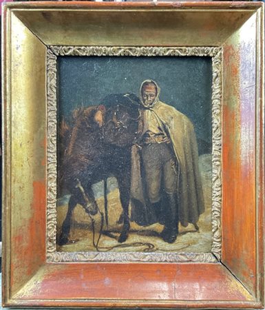 Ignoto di fine secolo XIX

"Il riposo del viandante" 
olio su tavola (cm 20x15)