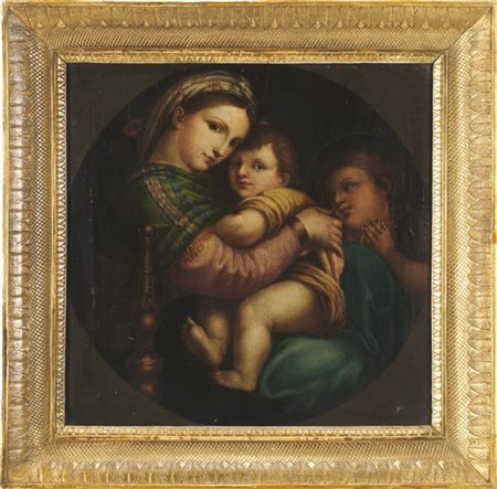 Da Raffaello, Scuola del secolo XIX

"Madonna della seggiola"
olio su tela (cm