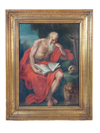 Scuola lombarda del secolo XVIII

"San Girolamo"
olio su tela (cm 43,5x31,5)
in