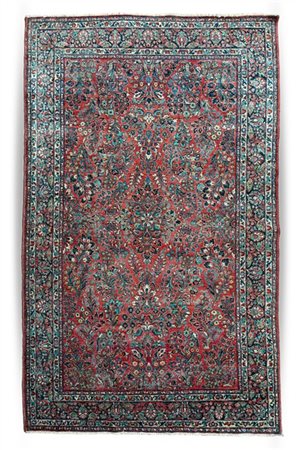 Tappeto Sarouk, Persia, inizio secolo XX. Decoro floreale all over policromo su