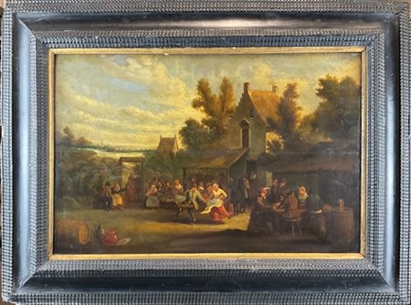 Scuola del secolo XIX

"La festa del villaggio"
olio su tavola parchettata al r