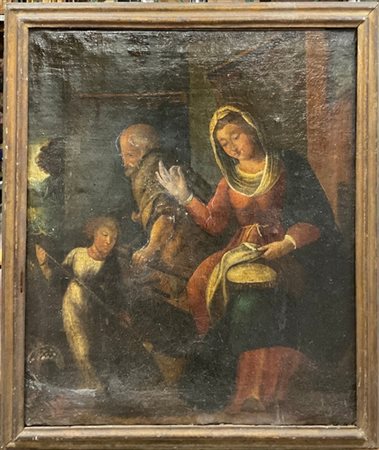 Ignoto

Antico dipinto raffigurante "Sacra Famiglia"
olio su tela (cm 72x64)
in