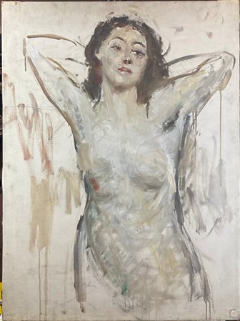 Donato Frisia "Nudo" 
olio su tela (cm 80x60) (difetti)

Provenienza
Eredi Donat