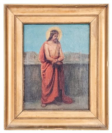 Ignoto del secolo XIX

"Ecce Homo" 
olio su tela (cm 25x20)
in cornice (difetti