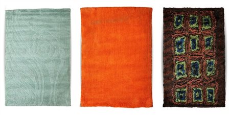 Lotto composto da tre diversi tappeti a pelo lungo di recente manifattura (misu