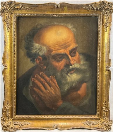 Scuola del secolo XVIII

"Testa di santo orante"
olio su tela (cm 47x40)
in cor