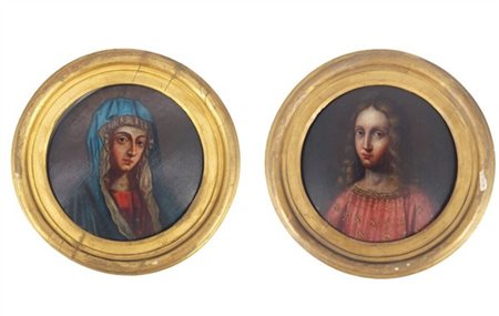 Scuola del secolo XVIII

"Gesù Fanciullo" e "Vergine"
coppia di dipinti ad olio