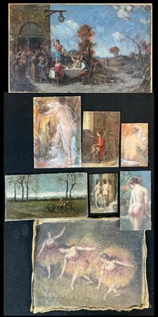 Cartelletta contenente numerose opere di Giuseppe, Nazzareno e Pacifico Sidoli,