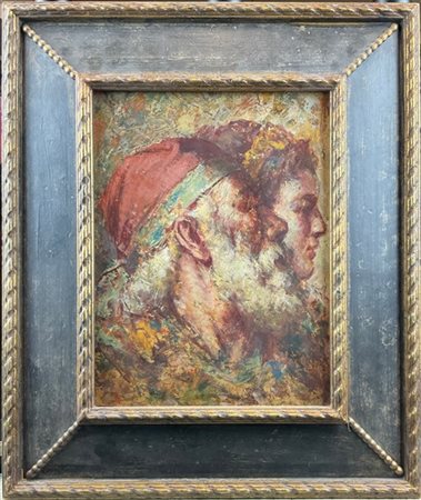 Ignoto di inizio secolo XX

"Profili orientalisti" 
olio su cartone (cm 38x21)