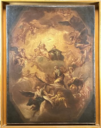 Scuola del secolo XVIII

"Glorificazione di una santa" (bozzetto)
olio su tela