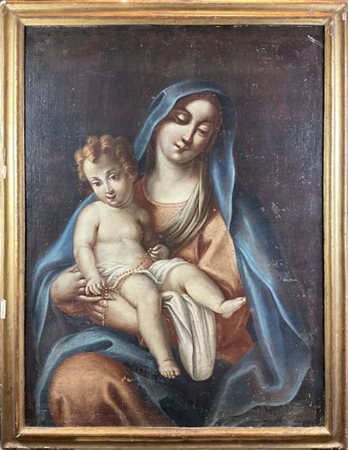 Scuola del secolo XVIII

"Madonna con Bambino"
olio su tela (cm 98x74)
in corni