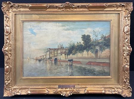 Scuola del secolo XIX

"Scorcio veneziano" 
olio su tela (cm 24x37)
in cornice