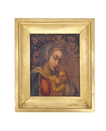 Ignoto

Antico dipinto raffigurante "Madonna del latte"
olio su rame (cm 23x18,