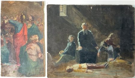 Francesco Ghittoni (Attribuito)

"Lotto composto da due bozzetti ad olio su cart