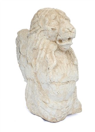 Frammento di scultura in pietra raffigurante il Leone alato di San Marco (h cm