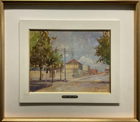 Giovanni Cappa Legora "Periferia di Torino" 
olio su cartone (cm 26,5x34,5)
firm