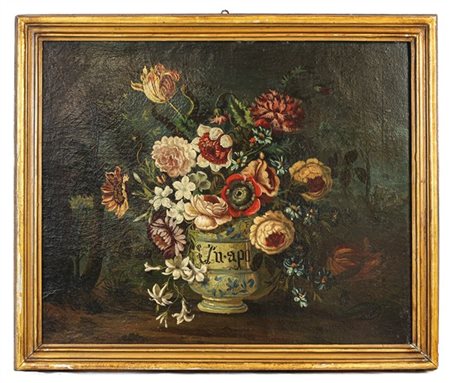 Ignoto

"Fiori in un vaso da farmacia in un paesaggio"
olio su tela (cm 58x70,5