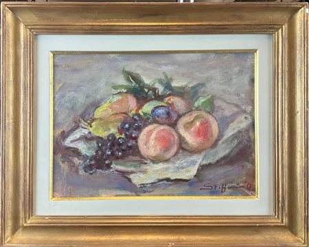 Ottavio Steffenini "Frutta" 
olio su cartone telato (cm 25x35)
firmato in basso