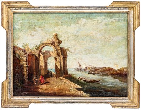 Alla maniera di Francesco Guardi

"Capriccio veneziano"
olio su tela (cm 38x52)