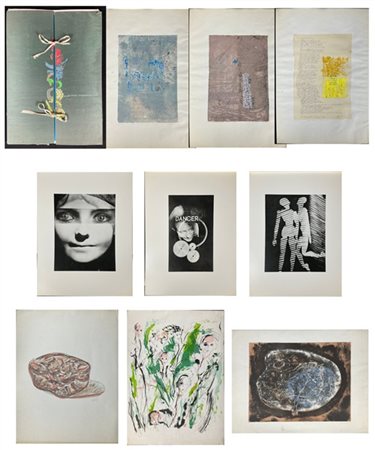 Lotto composto da tre litografie a colori di soggetti, autori e misure diverse