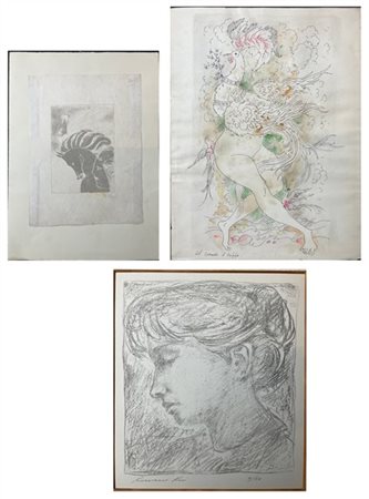Lotto composto da tre incisioni di autori, soggetti e misure diverse (difetti)