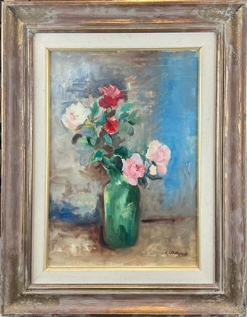 Gianni Colognese "Rose" 
olio su tela (cm 46x33)
firmato in basso a destra
al re