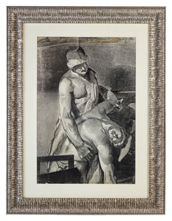 Firma indecifrata del secolo XX 

"Copia di scultura dall'antico" 
carboncino s