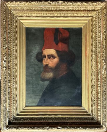 Scuola toscana della prima metà del secolo XIX

"Ritratto virile con fez rosso"